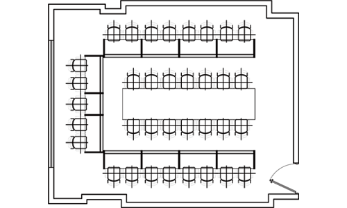 چیدمان U شکل در طراحی سالن کنفرانس توسط الکتروویژن