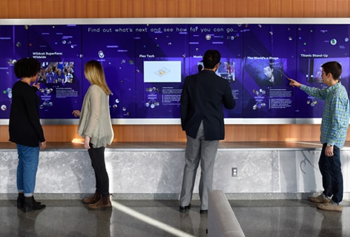 تعامل کاربران با پنل های ویدئو وال تعامل با کاربران در پنل های ویدئو وال